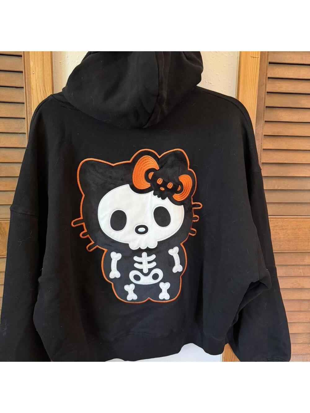Hello Kitty forever 21 black skeleton hoodie Size S